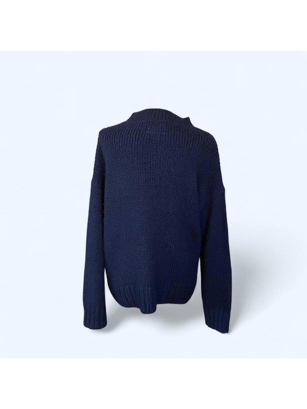 Y2K Victoria’s Secret PINK navy knit oversized sweater Size Small 🤍 - Picture 3 of 6